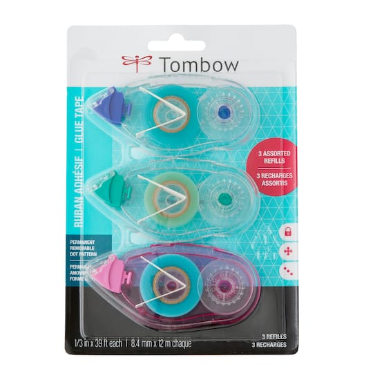 12 Packs: 3 ct. (36 total) Tombow Assorted Adhesive Tape Runner Refills